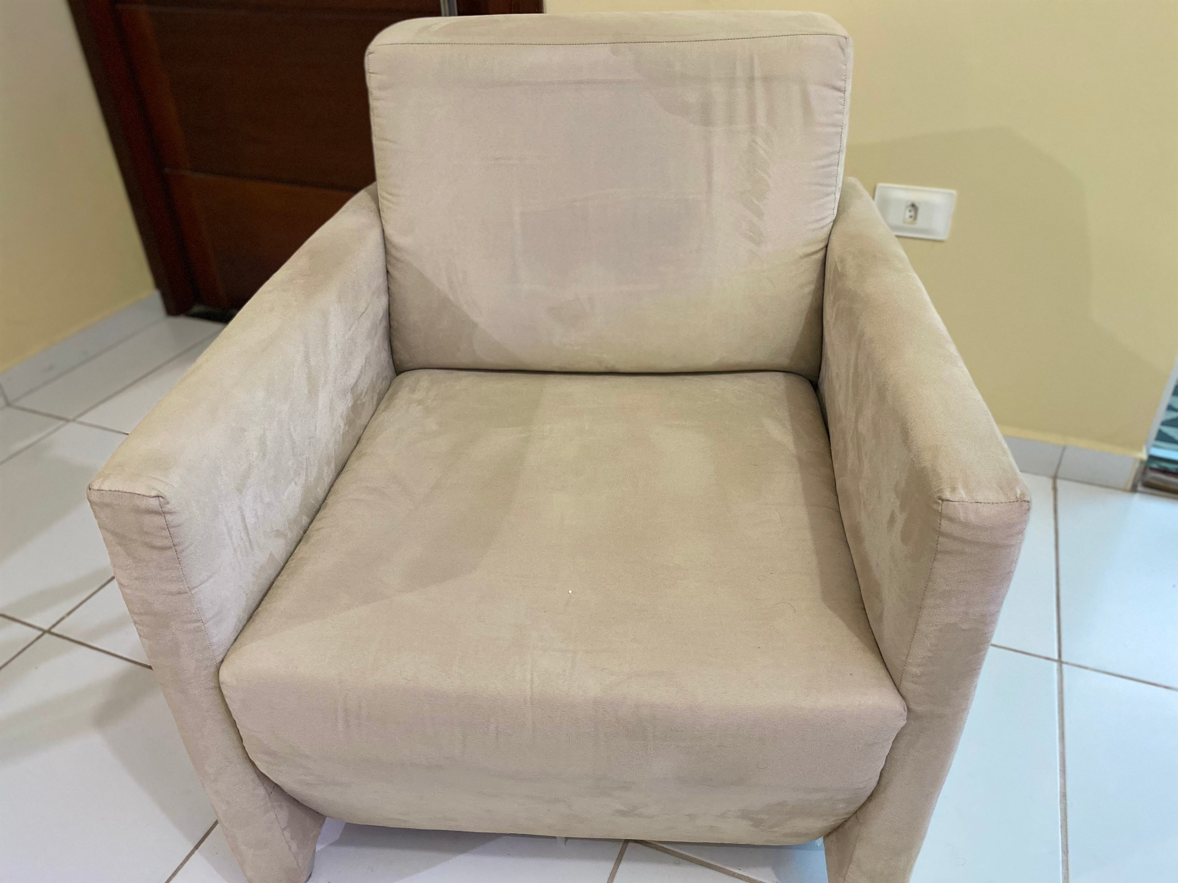 Silla de ante marrón